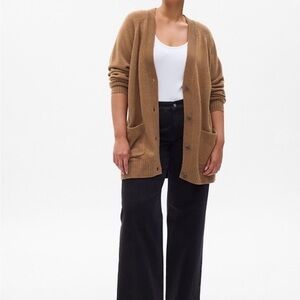 GAP Women's Brown Boyfriend Cardigan Sweater